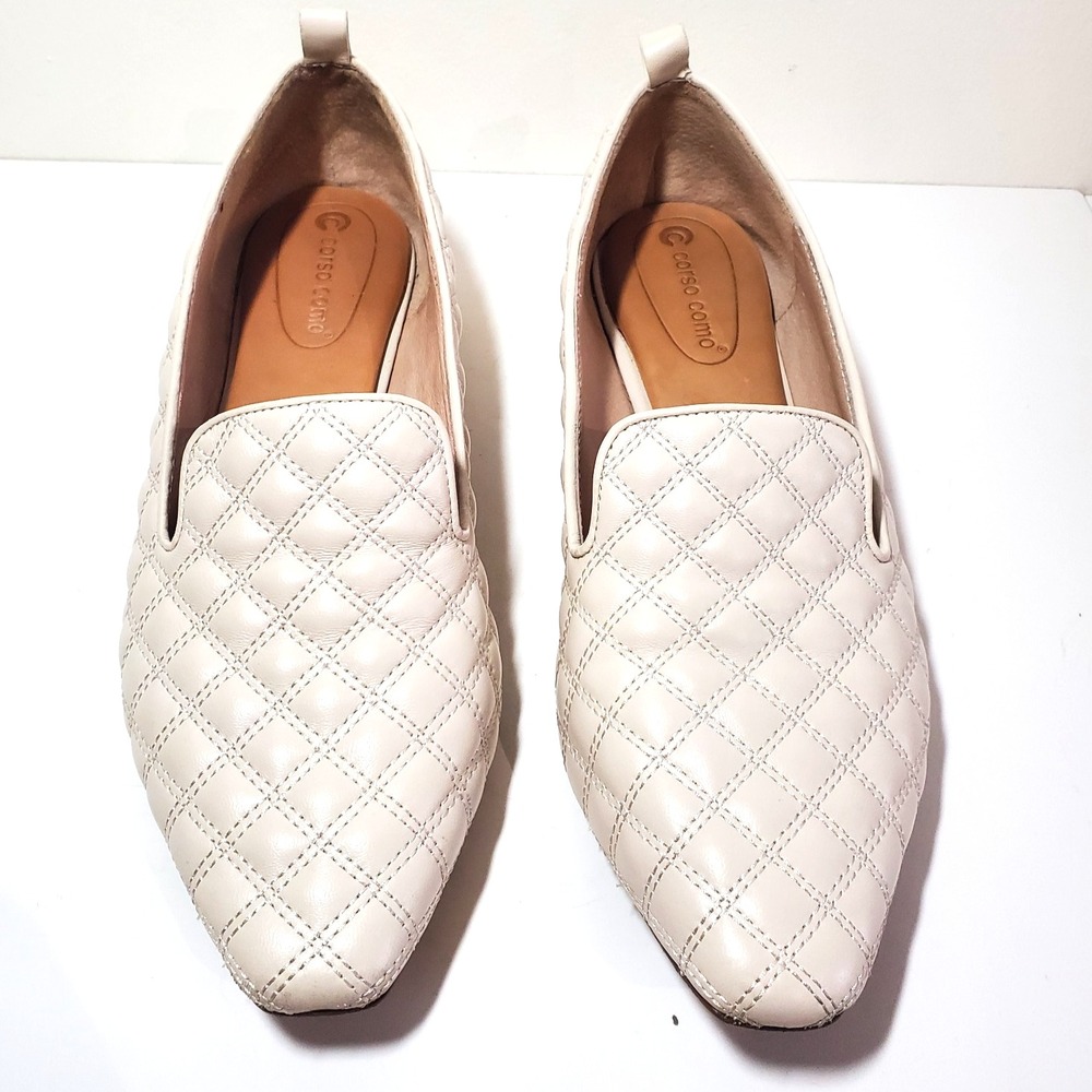 Corso Como Alanea Tapioca Quilted‎ Leather Loafers Flats Size US 10M - Picture 9 of 16